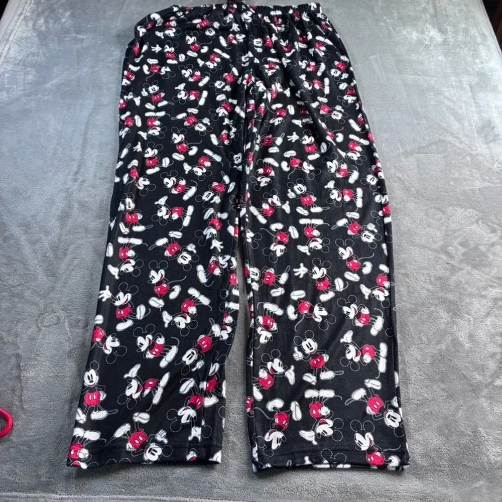 Disney The Original 1928 Mickey Mouse 2pc Pajama Set Size XL Black Red Stretch‎ - Picture 10 of 12